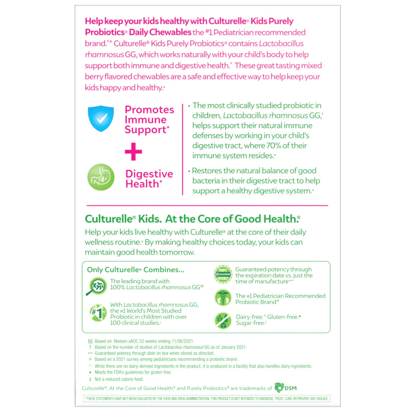 Culturelle Kids Purely Probiotics, 60 Chewable Tablets