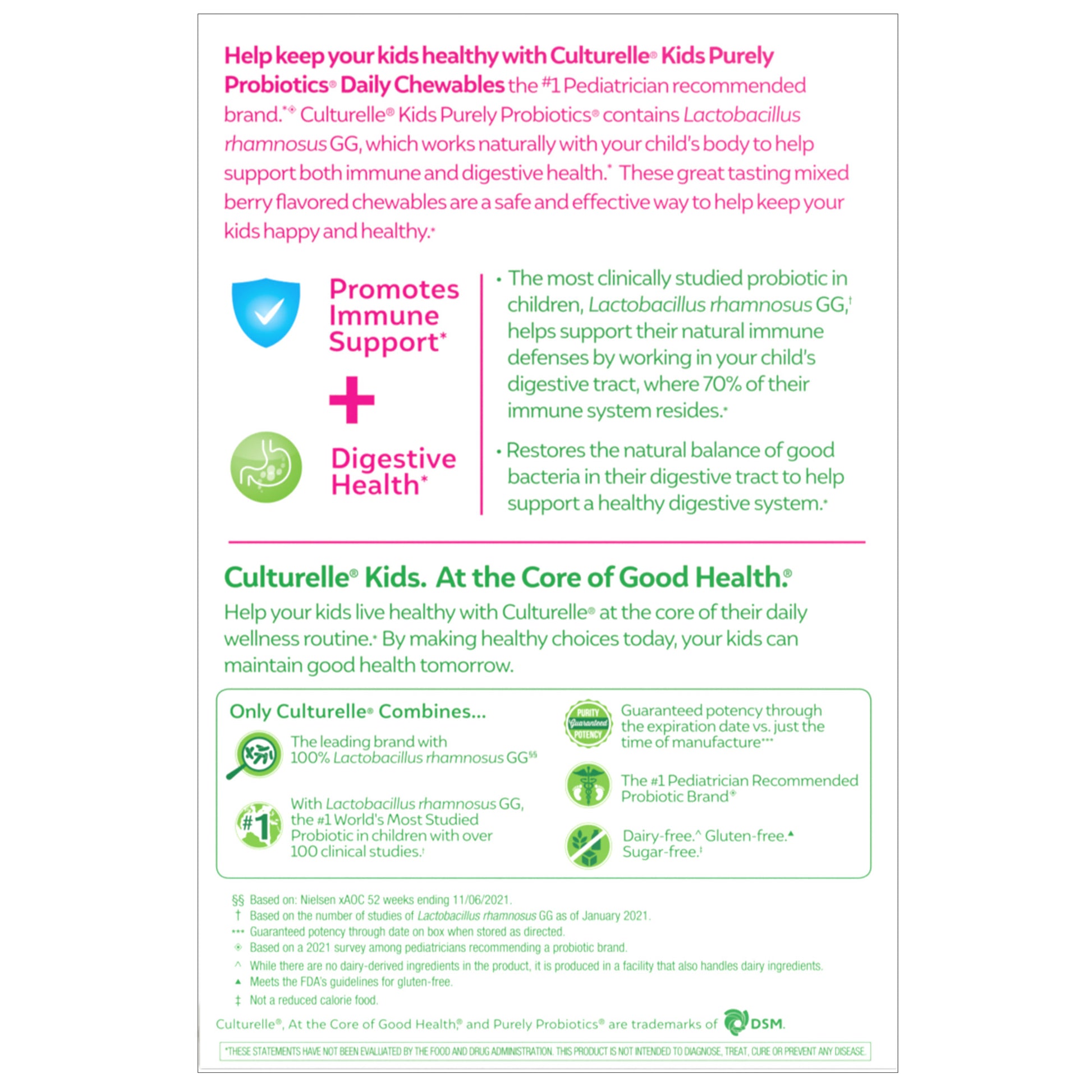 Culturelle Kids Purely Probiotics, 60 Chewable Tablets