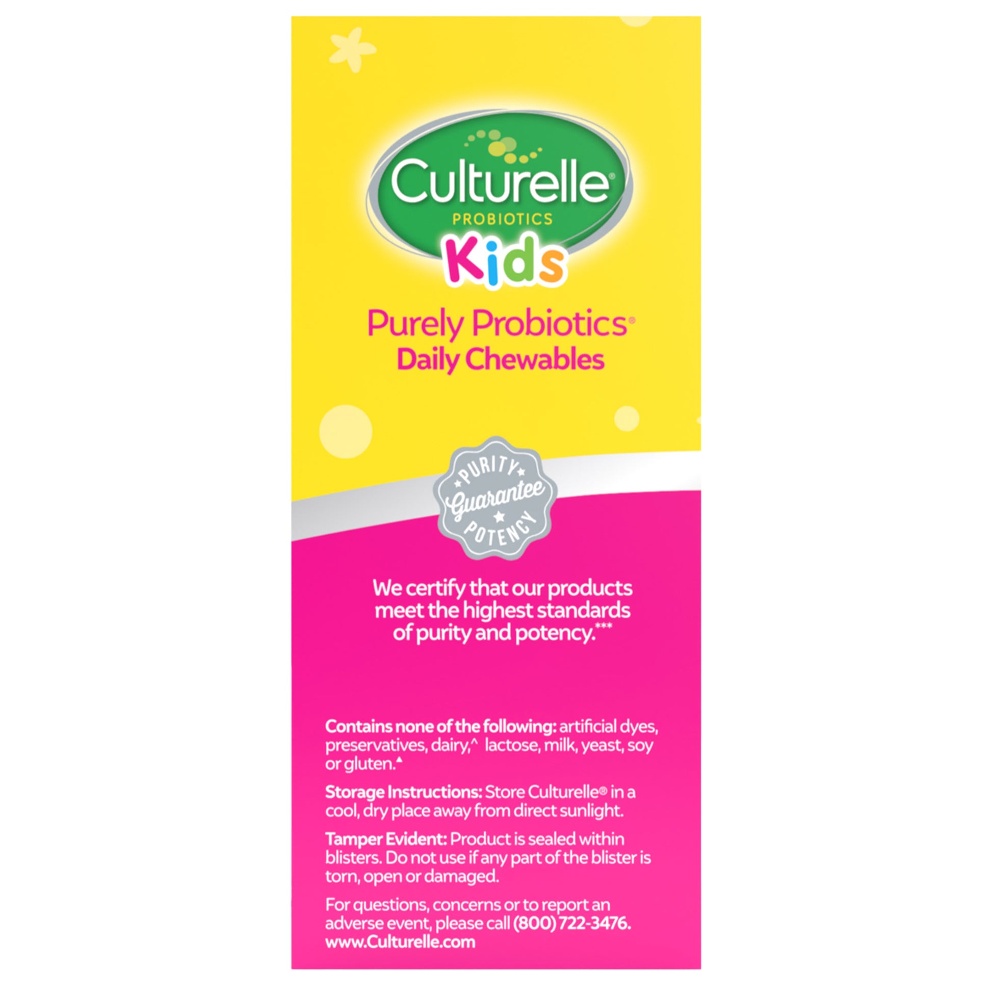 Culturelle Kids Purely Probiotics, 60 Chewable Tablets
